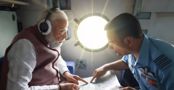 PM Modi Aerial Survey